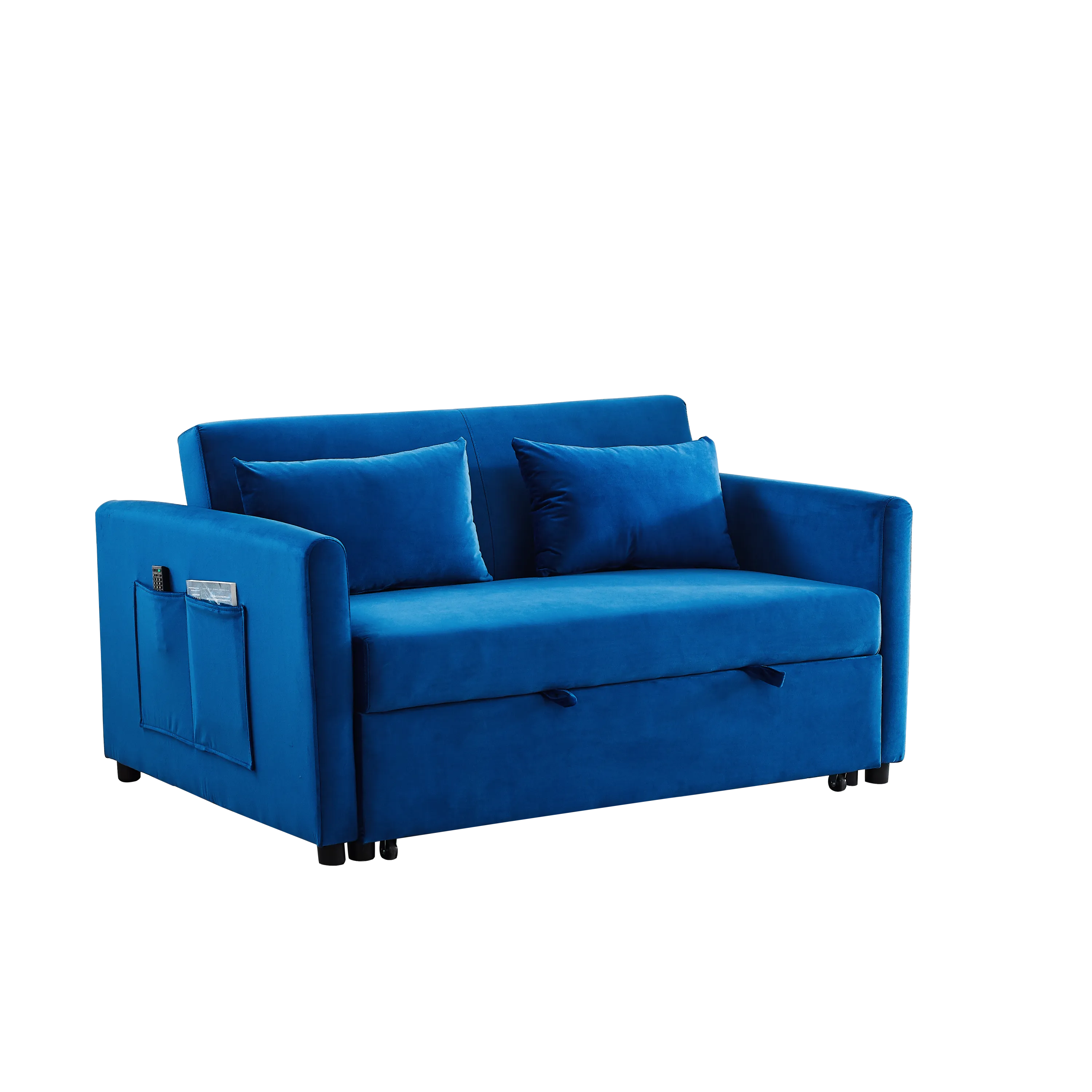3-in-1 Versatile Velvet Convertible Sofa Bed