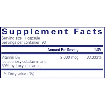 Adenosyl/Hydroxy B12 2000 mcg