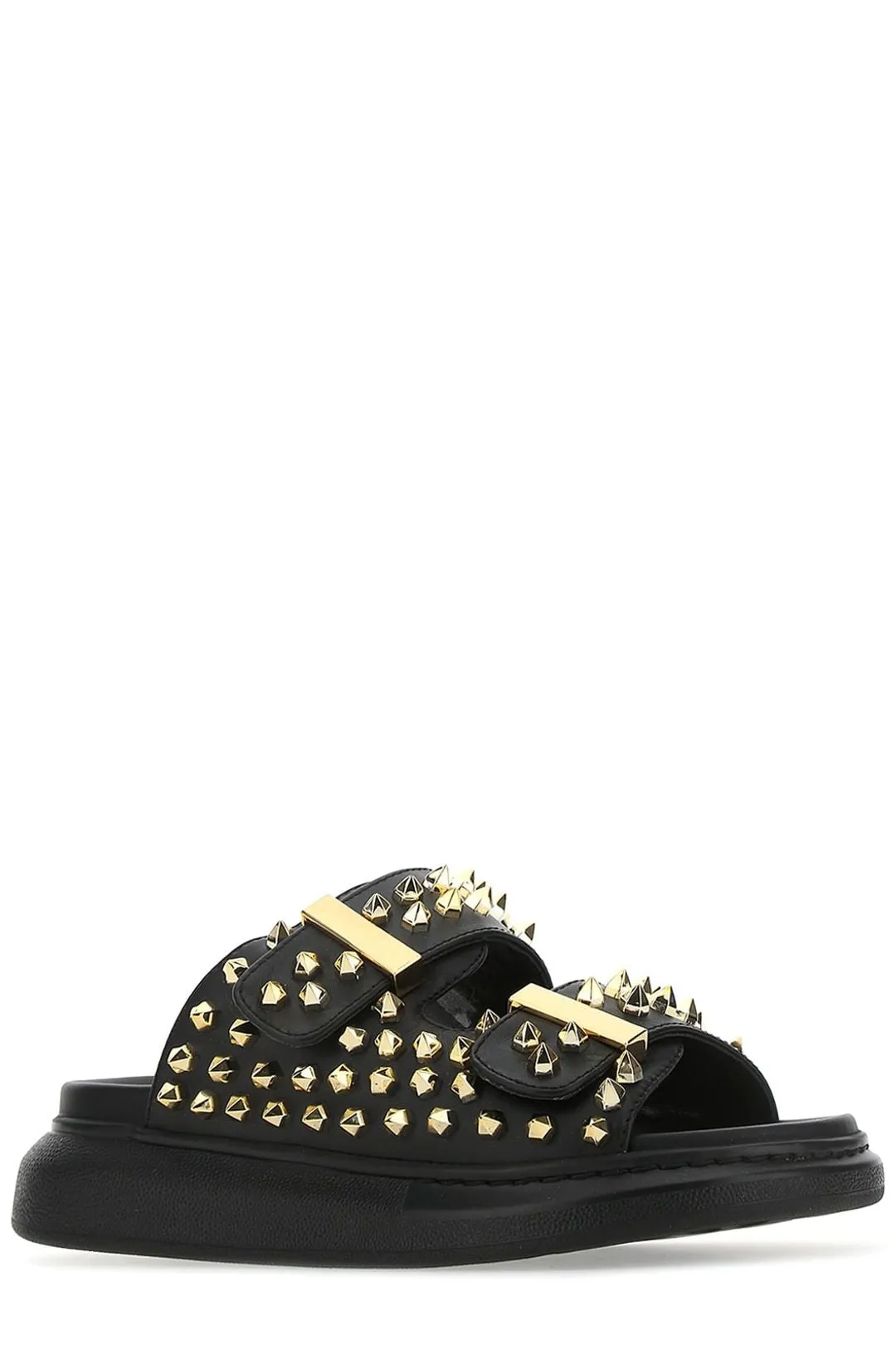 Alexander McQueen Studded Buckled Strap Slides