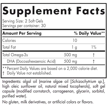 Algae DHA 500 mg