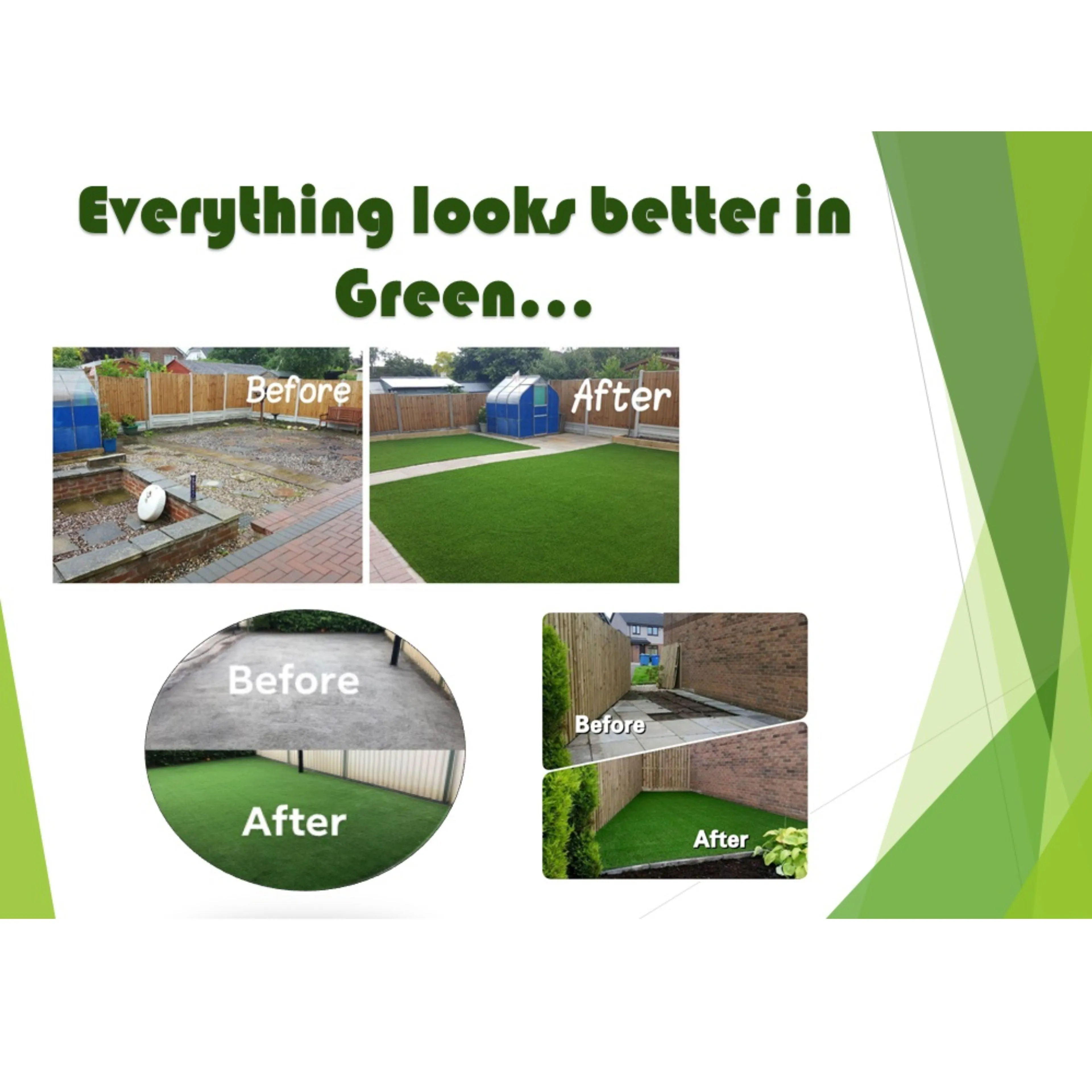 Artificial Grass topped rubber garden floor tiles 2nd edition (Active) 15mm sbr  25mm artificial turf