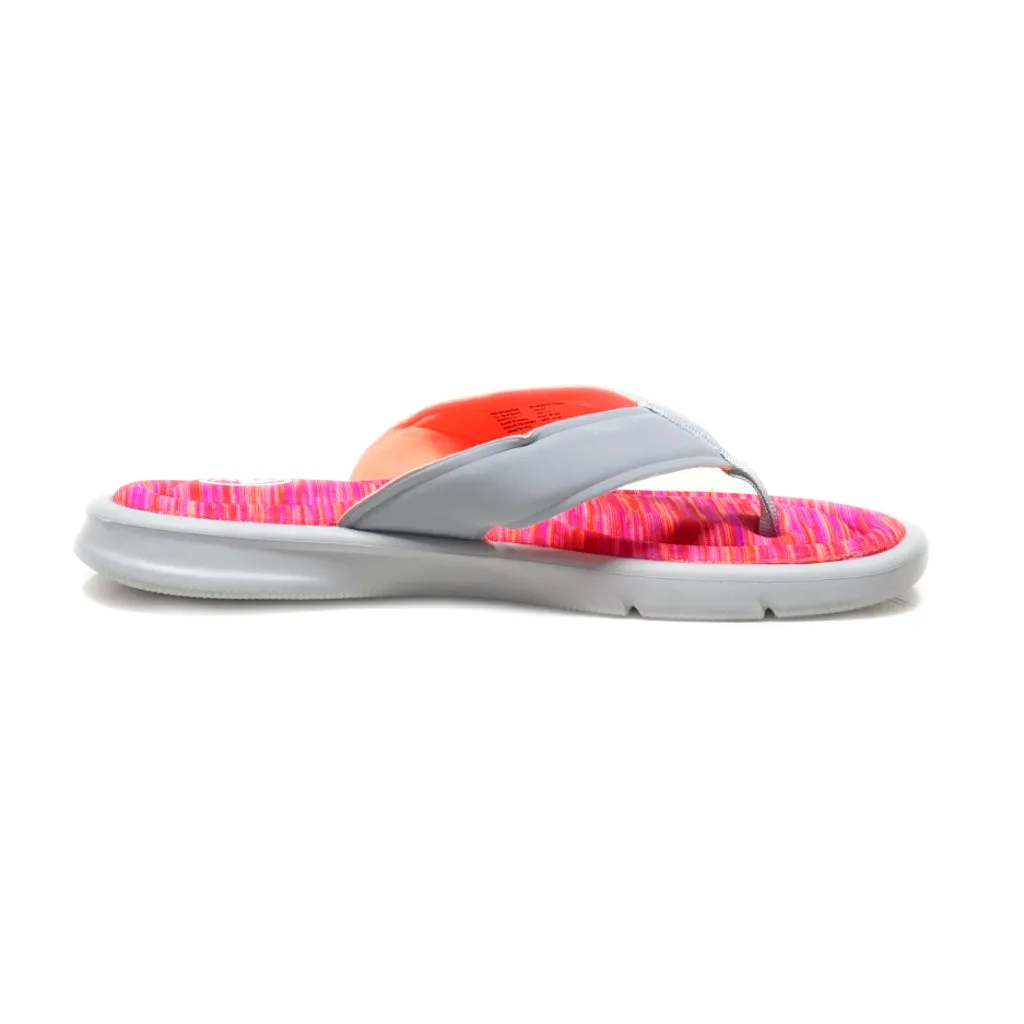 Athletic Flip Flops Fabric Grey Colour For Women