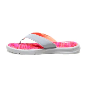 Athletic Flip Flops Fabric Grey Colour For Women