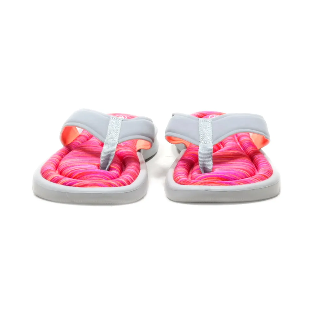Athletic Flip Flops Fabric Grey Colour For Women