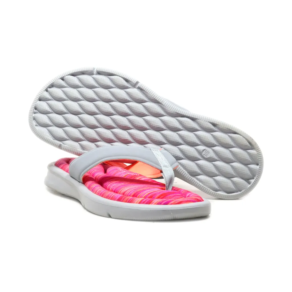 Athletic Flip Flops Fabric Grey Colour For Women