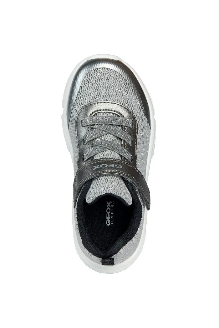 Big Girl Geox Aril in Silver/Black