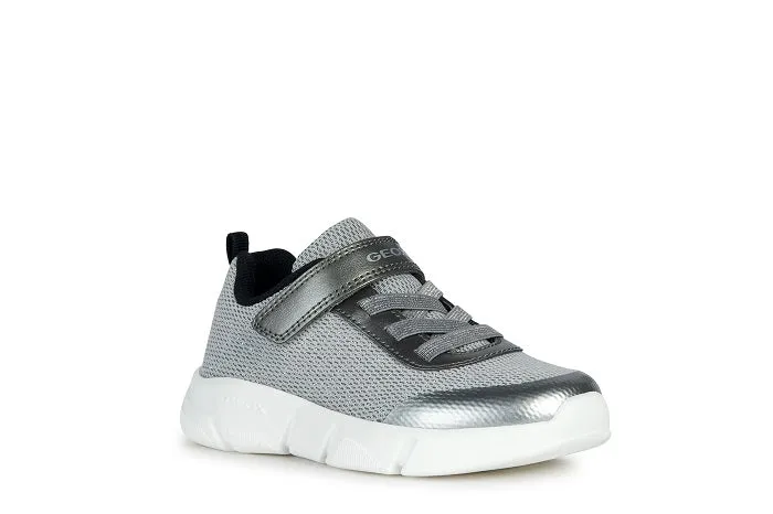 Big Girl Geox Aril in Silver/Black