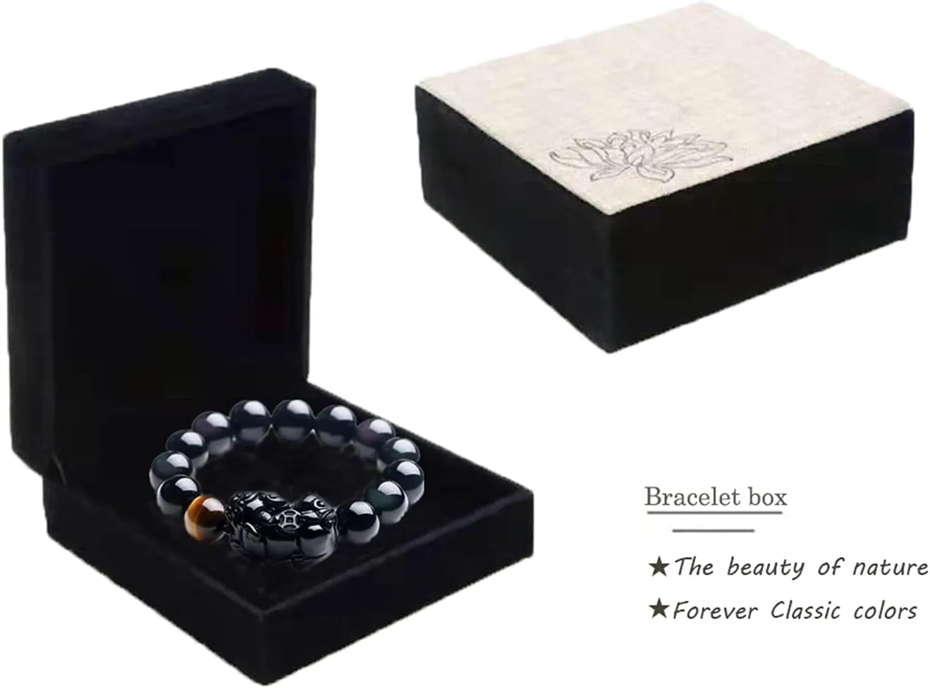 Black Obsidian Bracelet, Feng Shui Black Obsidian Wealth Bracelet