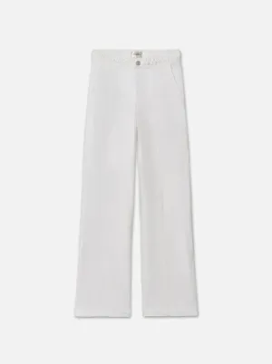 Braided Waistband Wide Leg