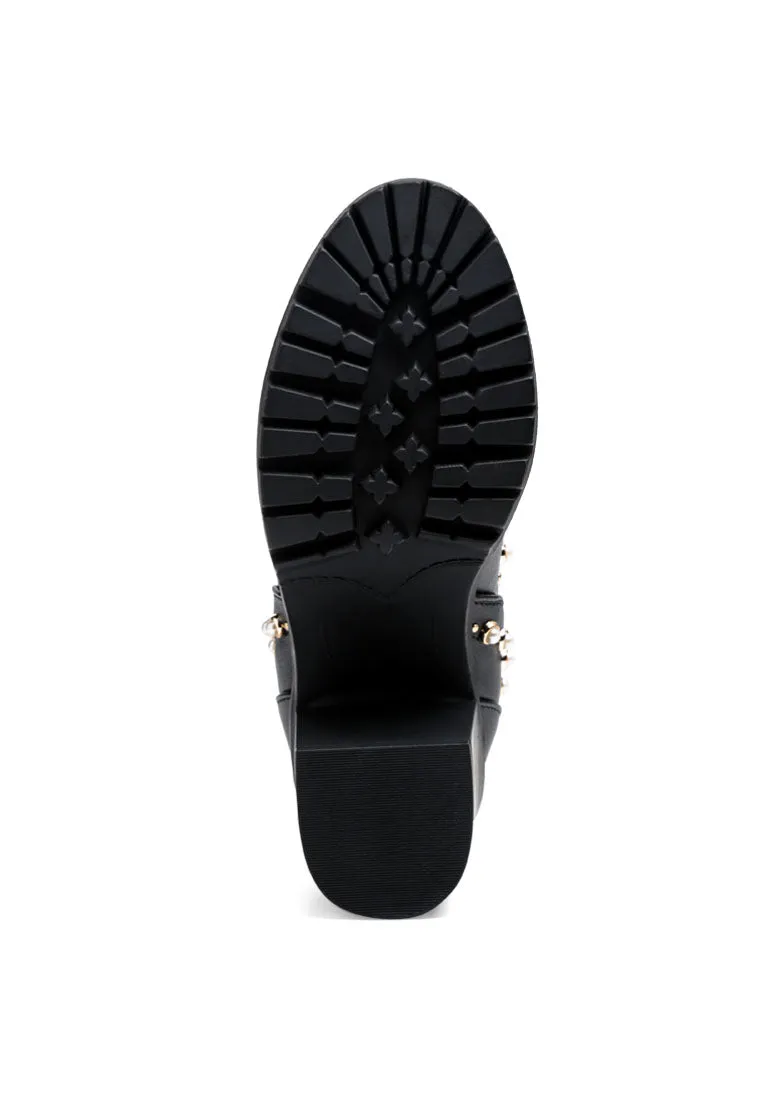 Cherin Pearls Chelsea Boots