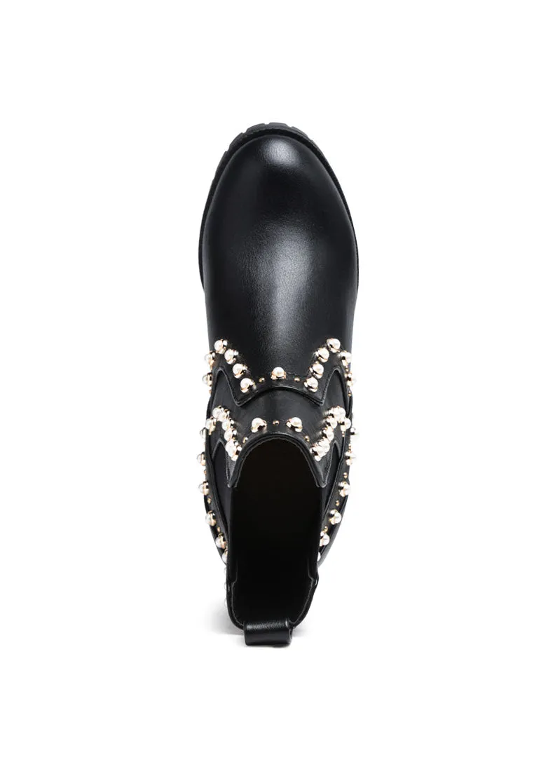 Cherin Pearls Chelsea Boots
