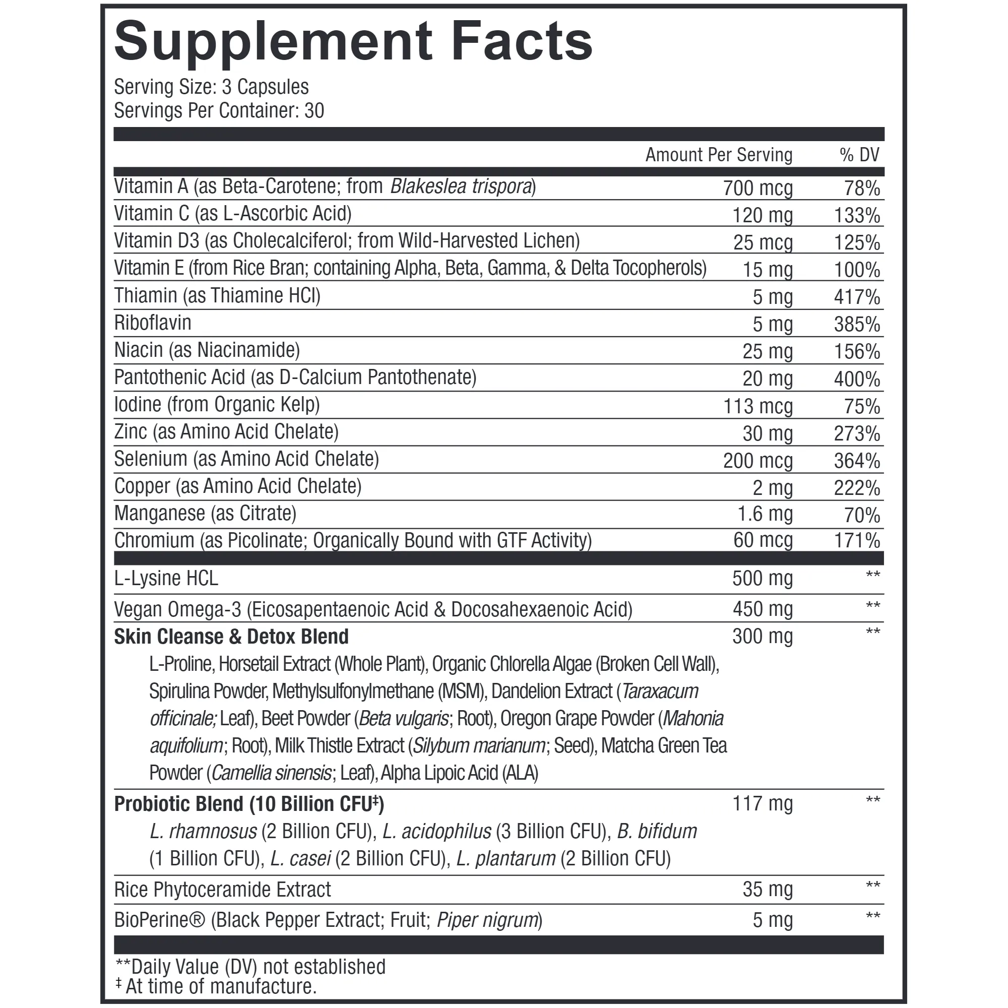 Clearface Acne Skin Vitamins