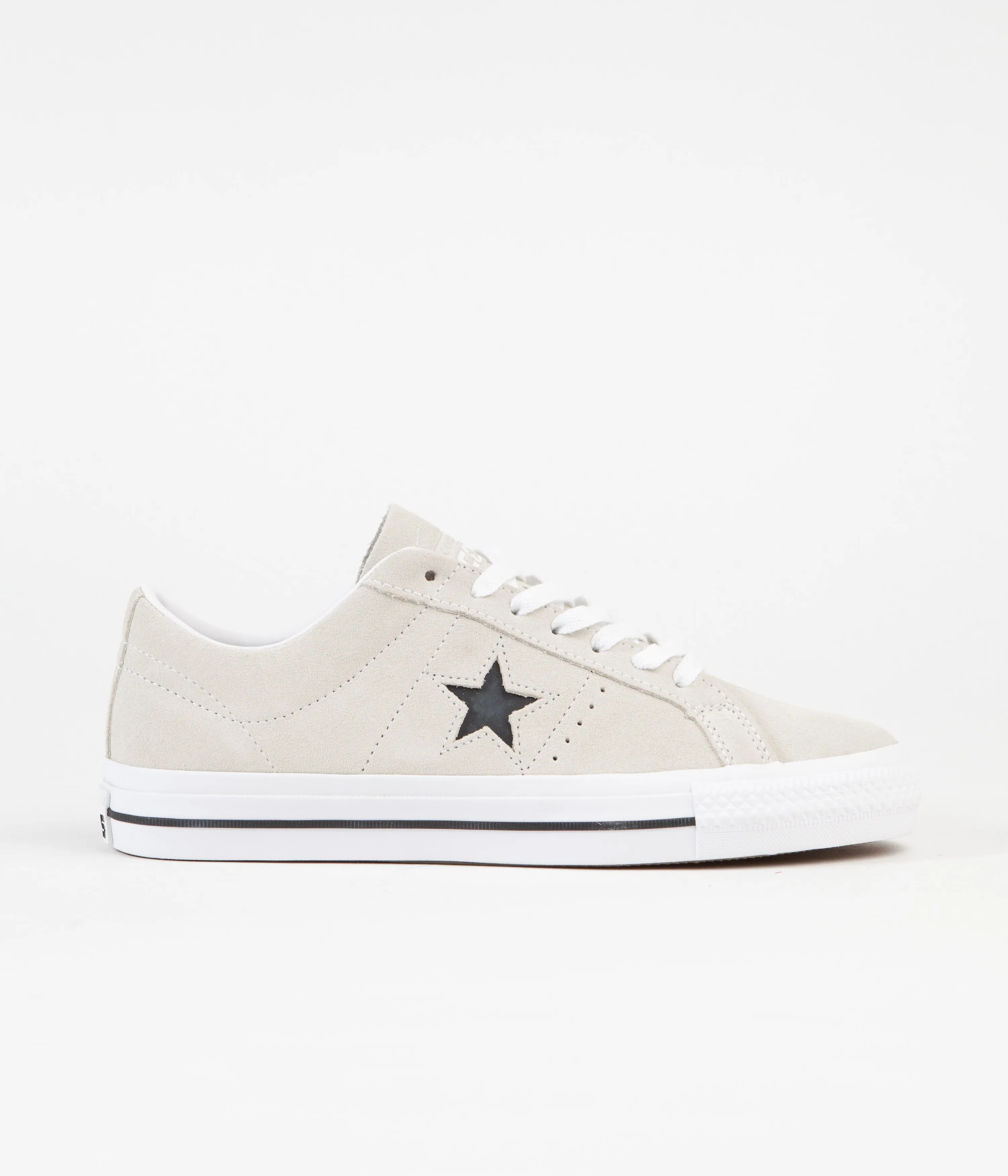Converse One Star Pro Suede Ox Shoes - Egret / White / Black