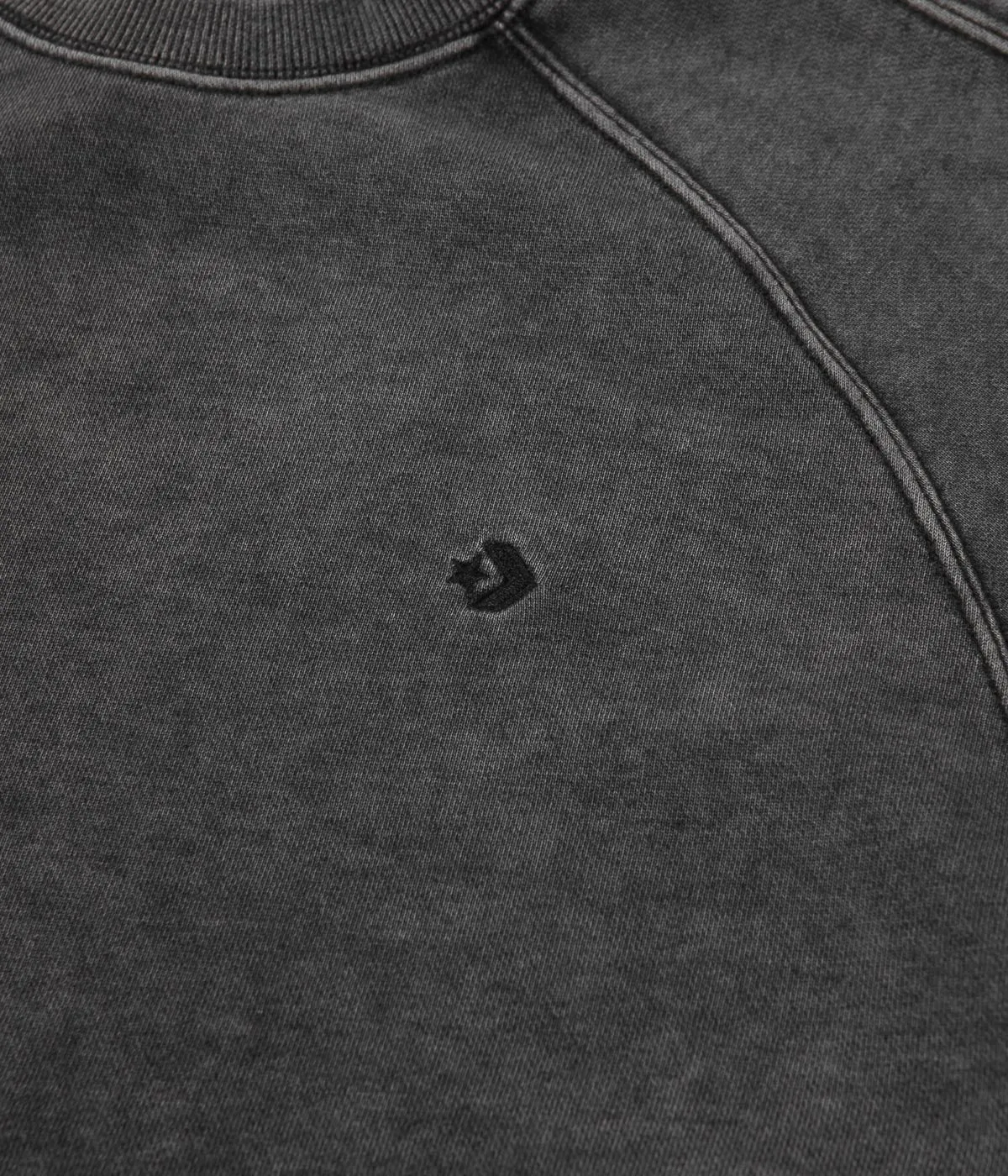 Converse Washed Jersey Crewneck Sweatshirt - Converse Black