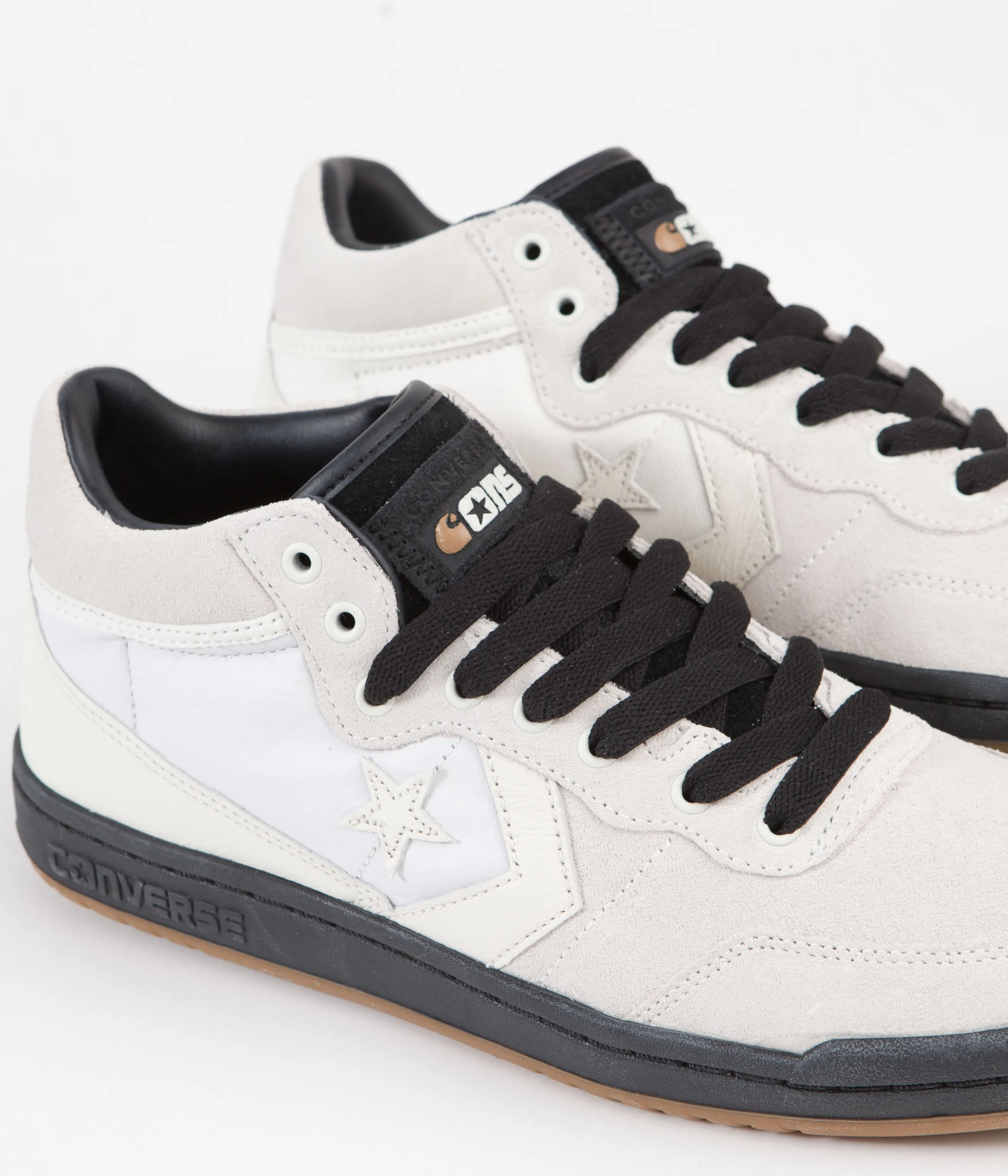 Converse x Carhartt Fast Break Mid Shoes - White / Black / Gum Honey