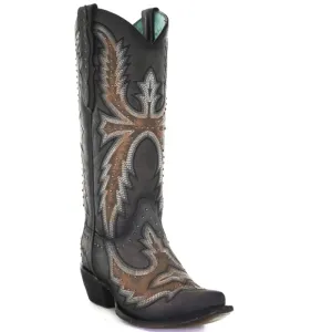 Corral Women's Hand Painted with Embroidery and Studs Western Boots C3651