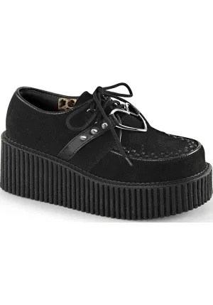 CREEPER-206 [Black Suede] | PLATFORM CREEPERS [IN STOCK] FAULTY**