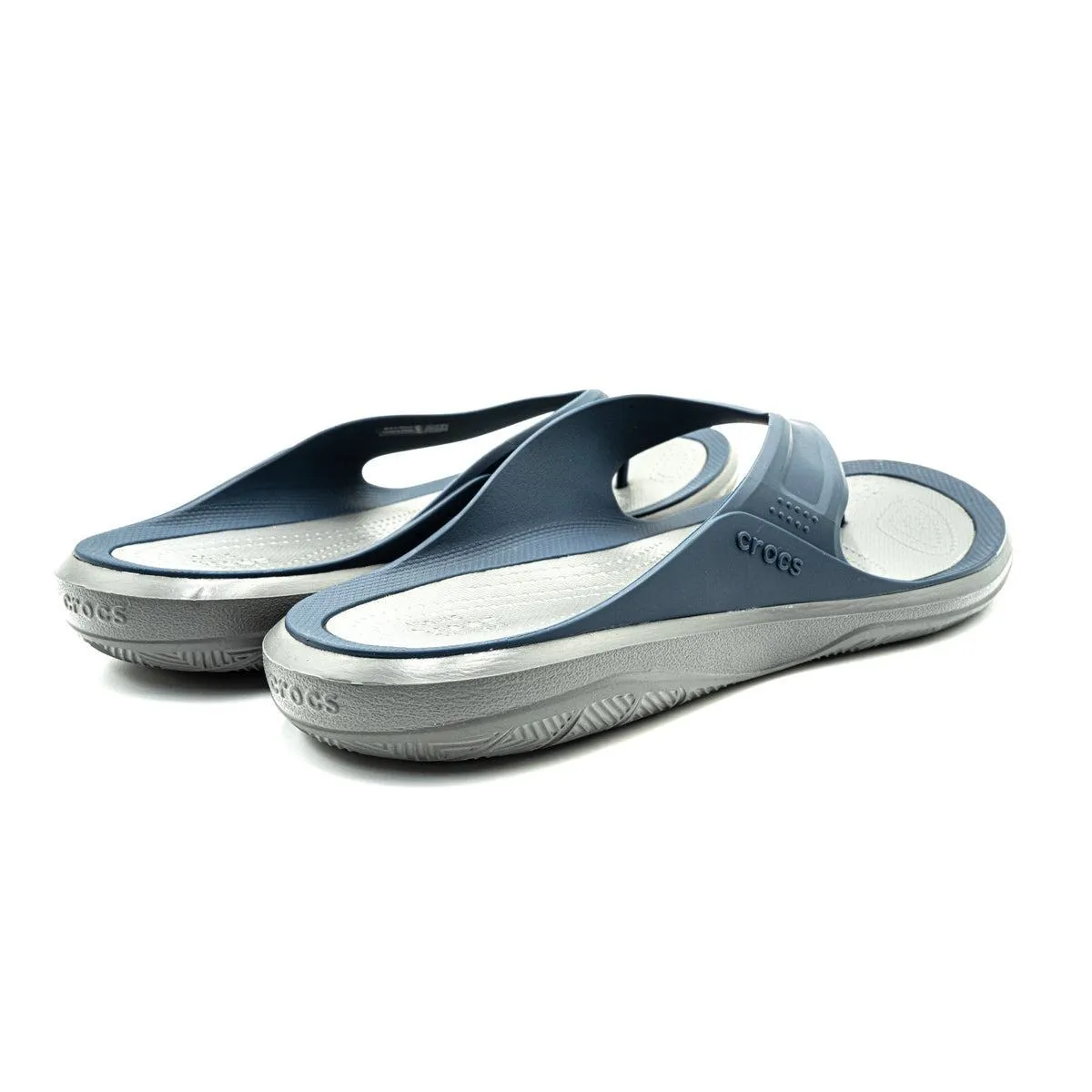 Crocs Swiftwater Wave Flip Flops Casual Sandals Rubber Blue Colour For Men