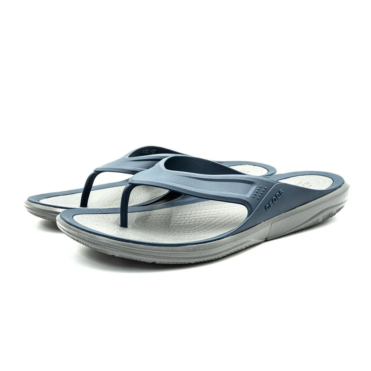 Crocs Swiftwater Wave Flip Flops Casual Sandals Rubber Blue Colour For Men
