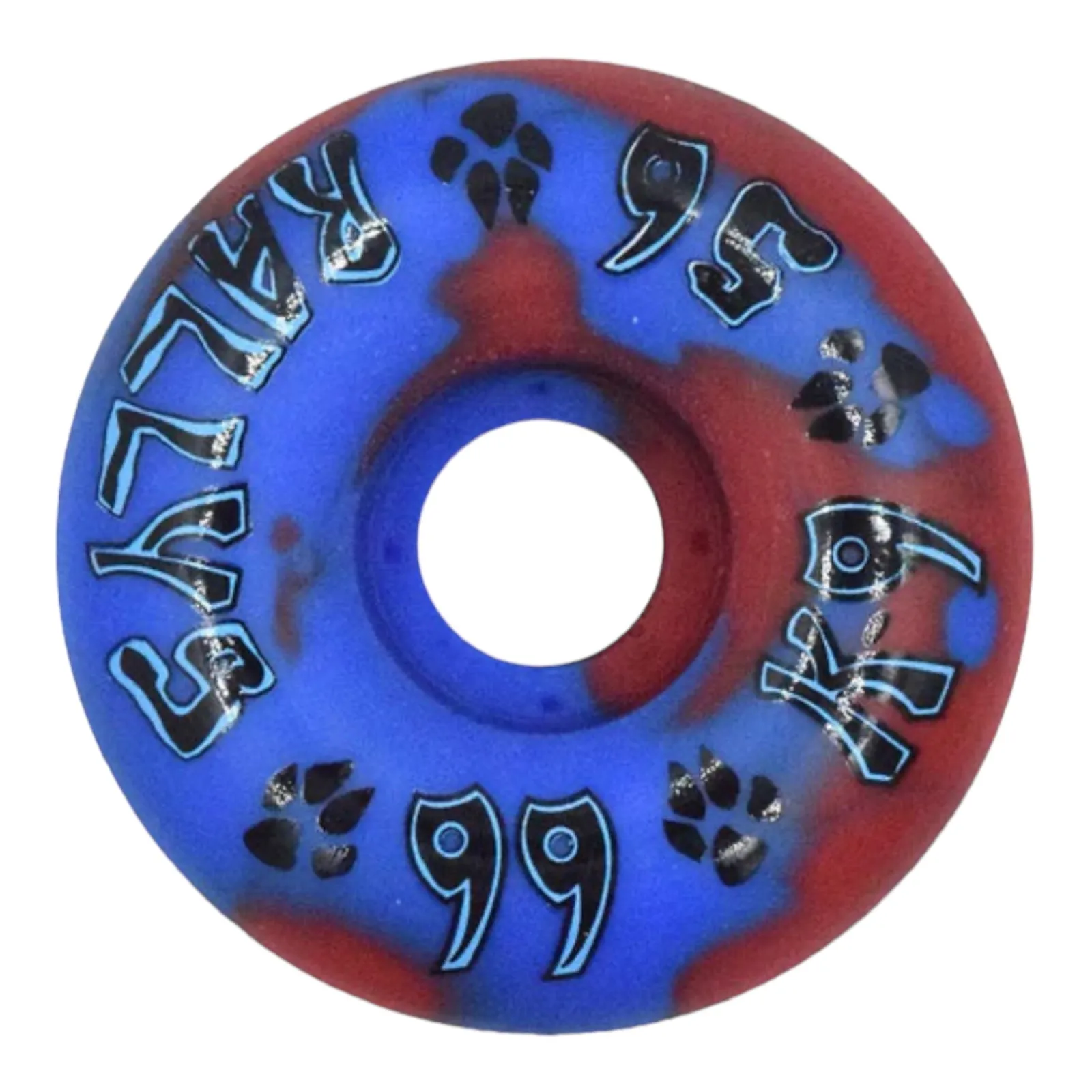 DogTown K-9 Rallys Wheels - 56mm x 99a - Red / Blue Swirl