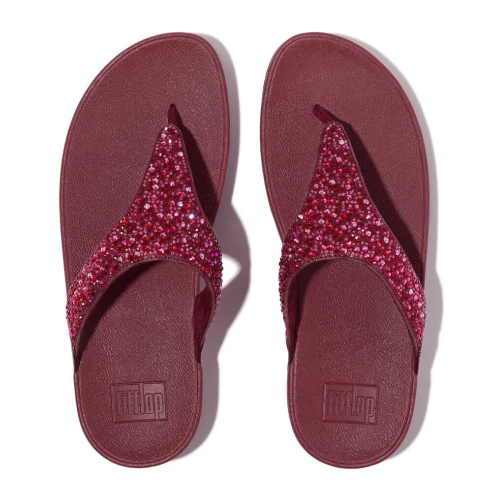 FitFlop Lulu Crystal Mix Sandals - Luxe Plum