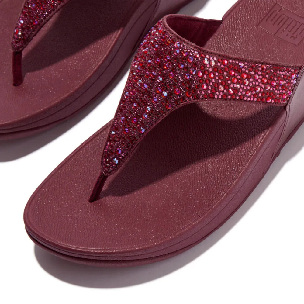 FitFlop Lulu Crystal Mix Sandals - Luxe Plum