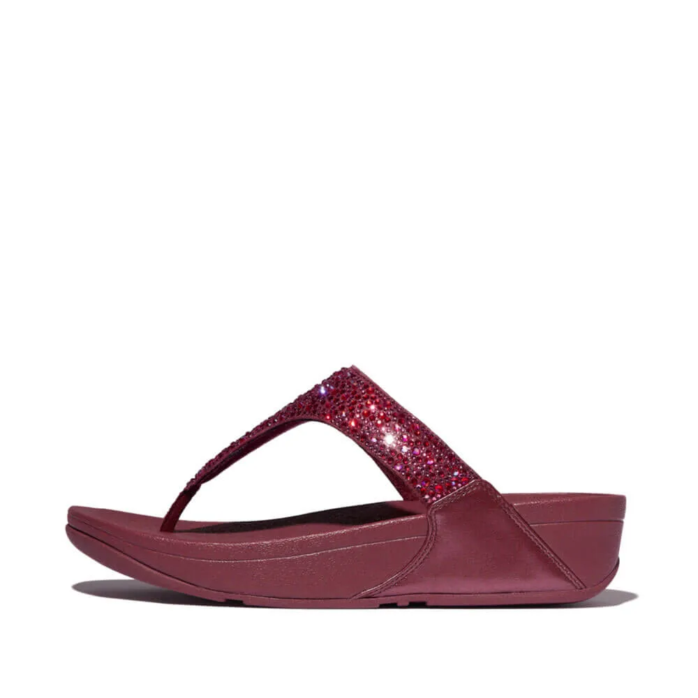 FitFlop Lulu Crystal Mix Sandals - Luxe Plum