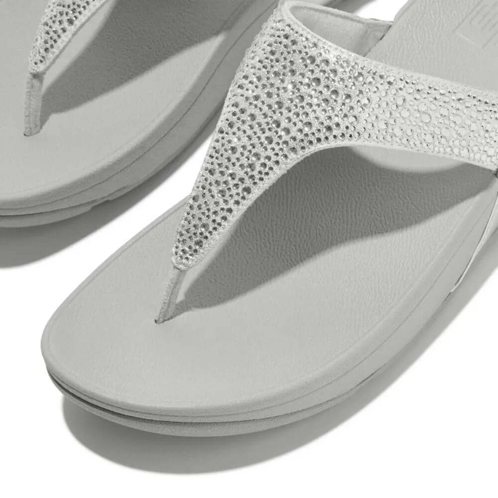 FitFlop Lulu Crystal Mix Sandals - Silver