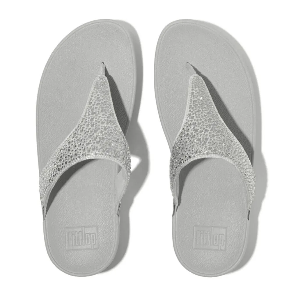 FitFlop Lulu Crystal Mix Sandals - Silver