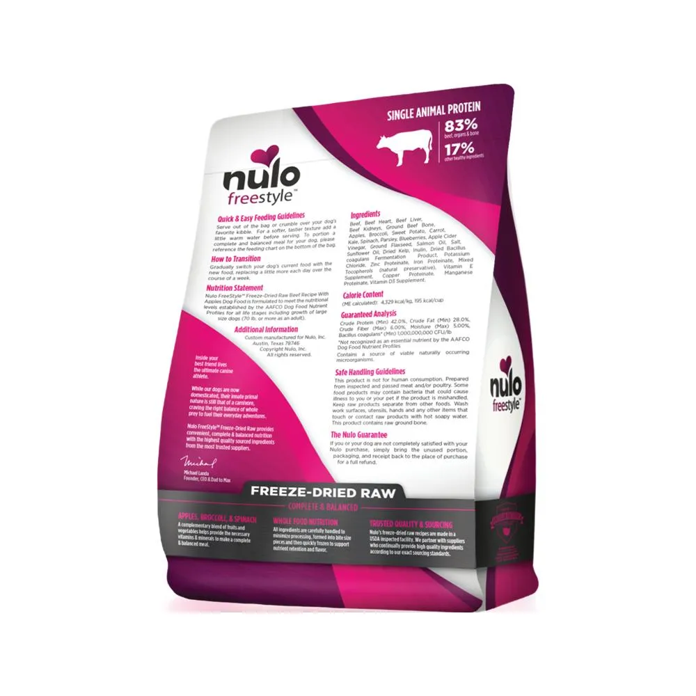 FreeStyle Freeze-Dried Raw Beef with Apples Dog Food