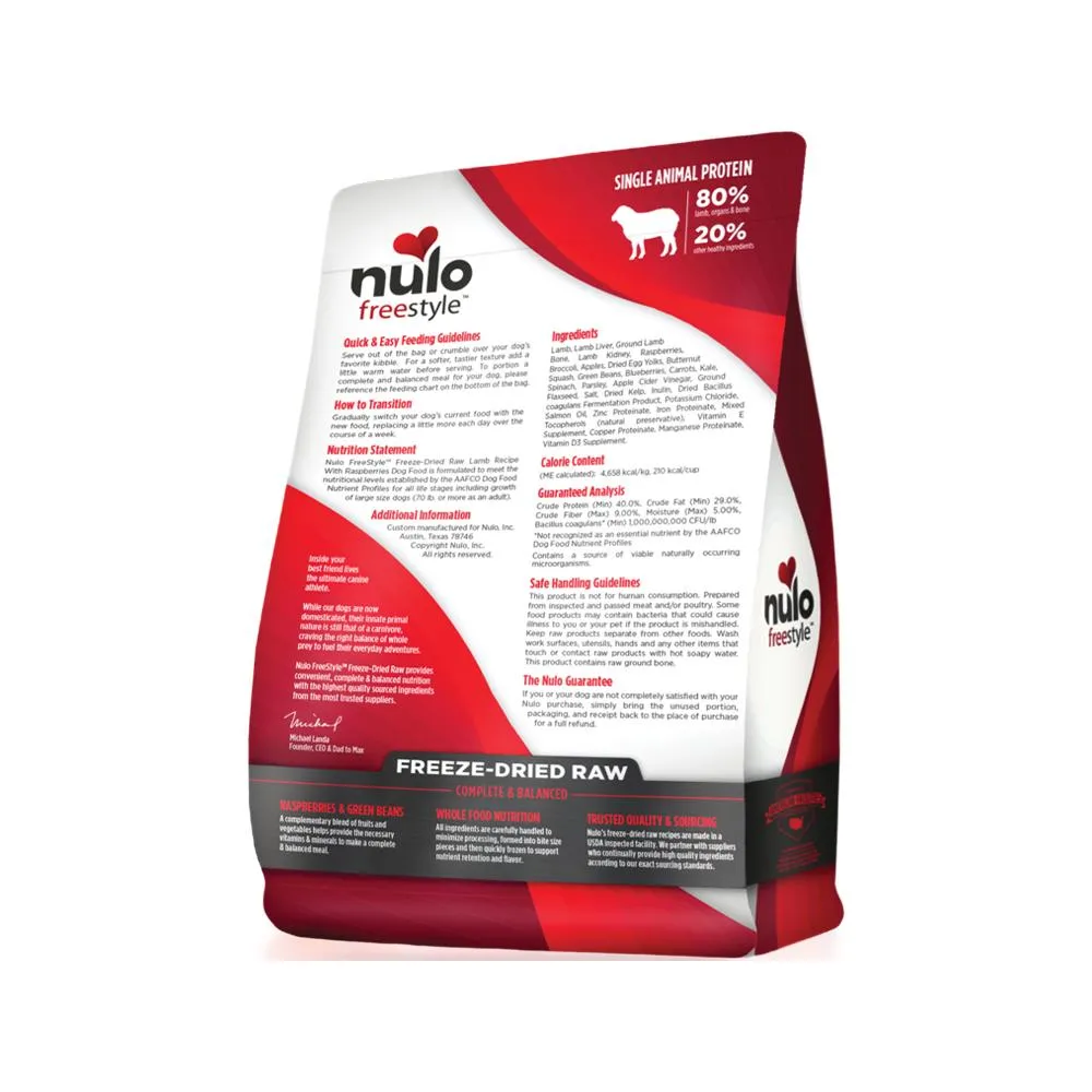 FreeStyle Freeze-Dried Raw Lamb with Raspberries Dog Food