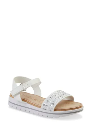 Girls Rhinestone Sandals