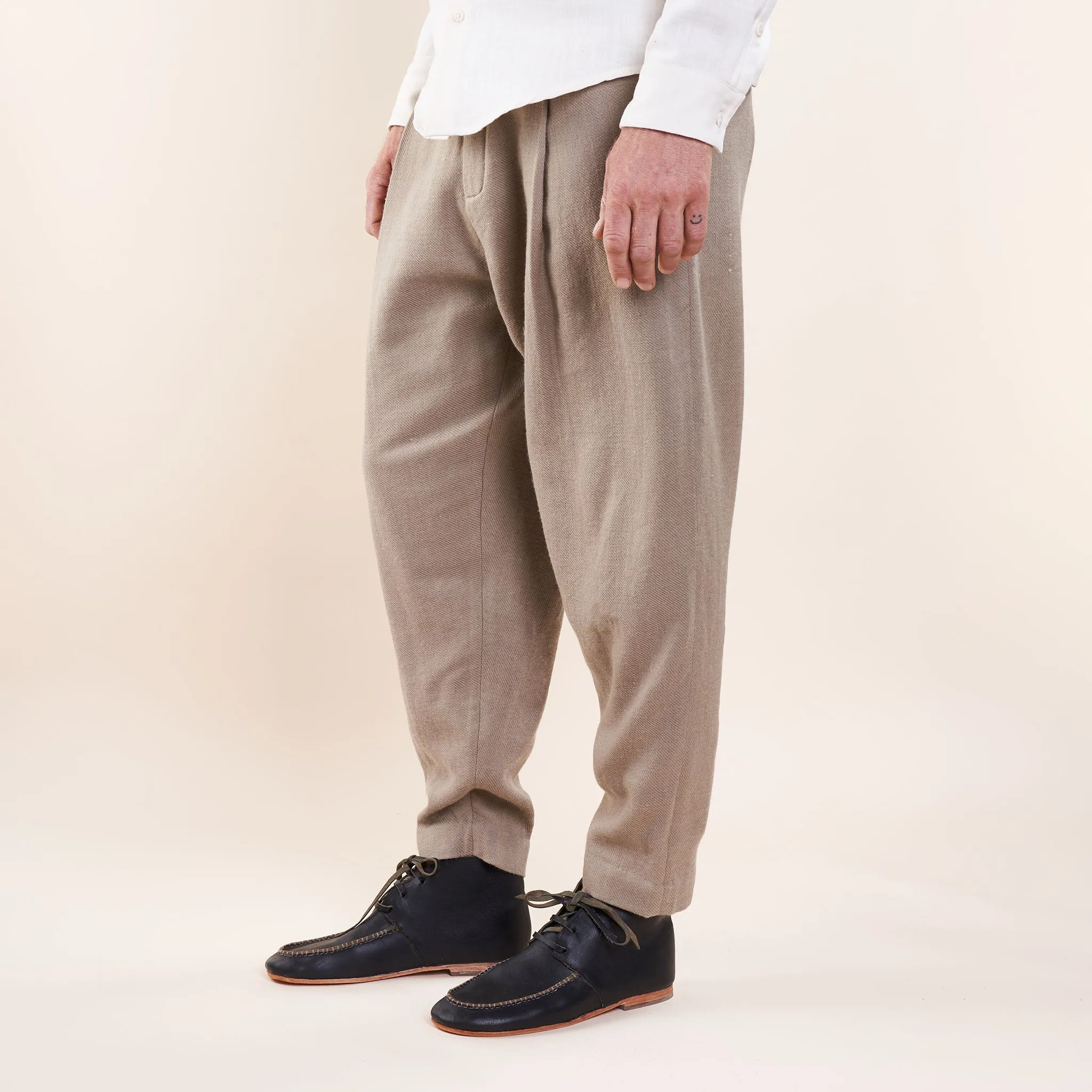 Hi-Top Moccasin, Plant Dyed Black Vegetable Tanned Leather