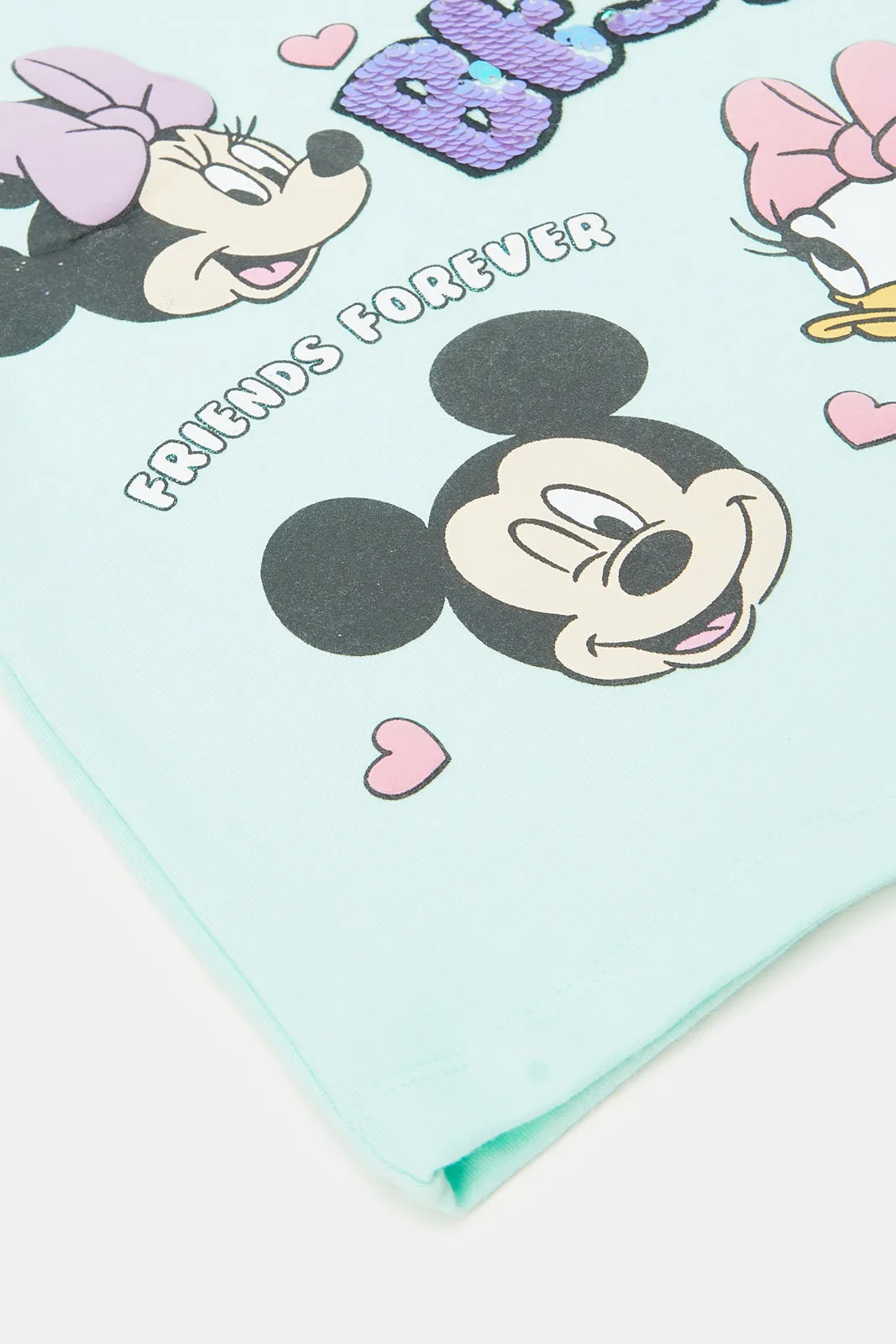 Infant Girls Blue Minnie Mouse T-Shirt
