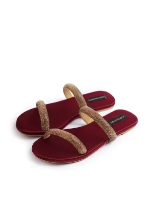 JootiShooti - Juliet Two Strap Diamanté Slides