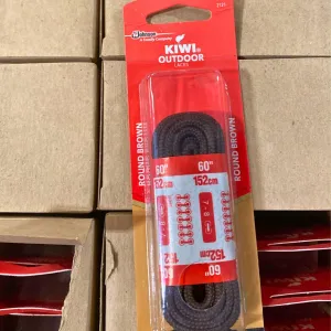 Kiwi Outdoor Laces "Round Brown" One Pair 60IN/152CM (90 Pcs Lot)