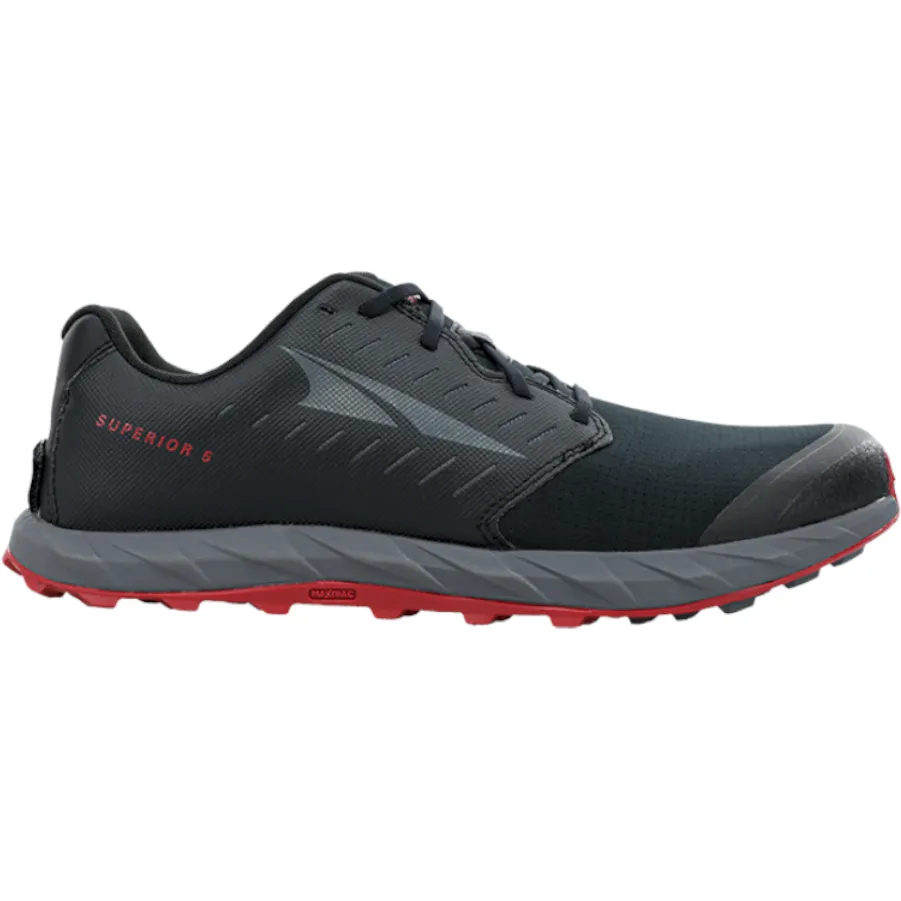 Men's Altra Superior 5, Black/Red, 9 D Medium