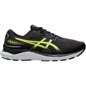 Men's Asics Gel-Cumulus 24, Black/Hazard Green, 11 D Medium