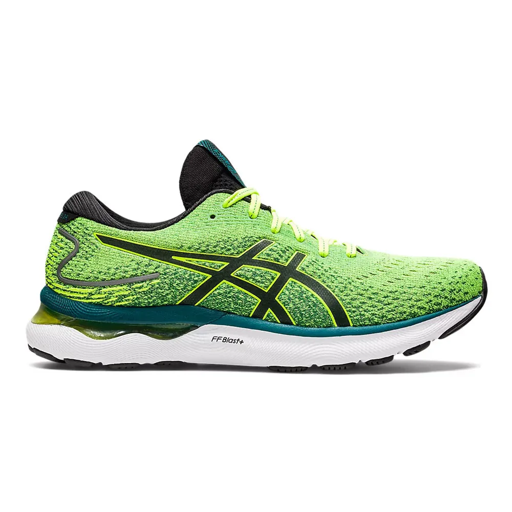 Men's Asics GEL-Nimbus 24, Safety Yellow/Black, 8.5 D Medium