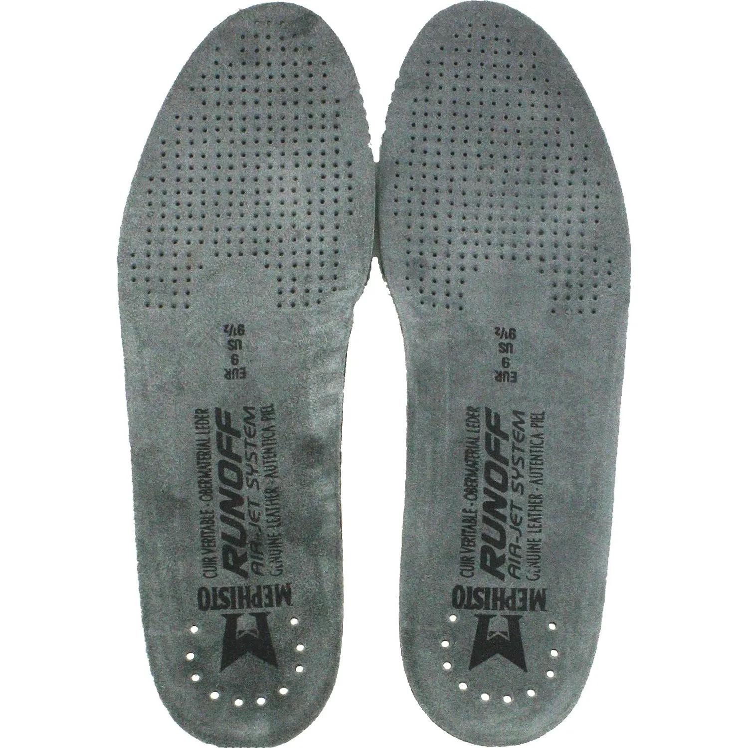 Men's Mephisto Runoff Replacement Insoles Grey