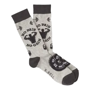 Men's No Pain No Gain Crew Socks ^