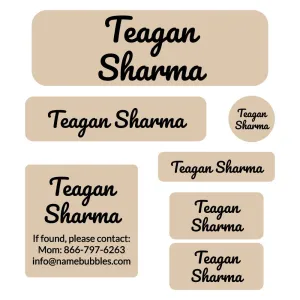 Neutral Color School Labels Pack