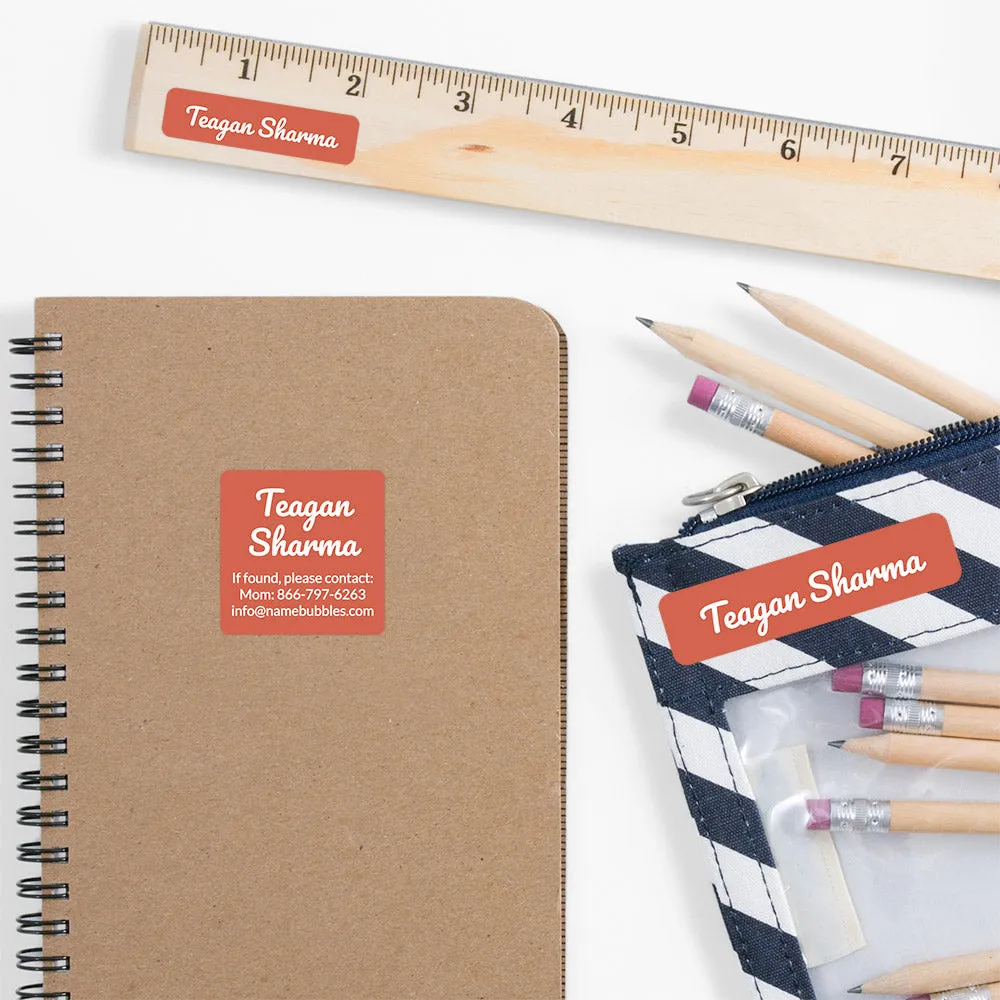 Neutral Color School Labels Pack