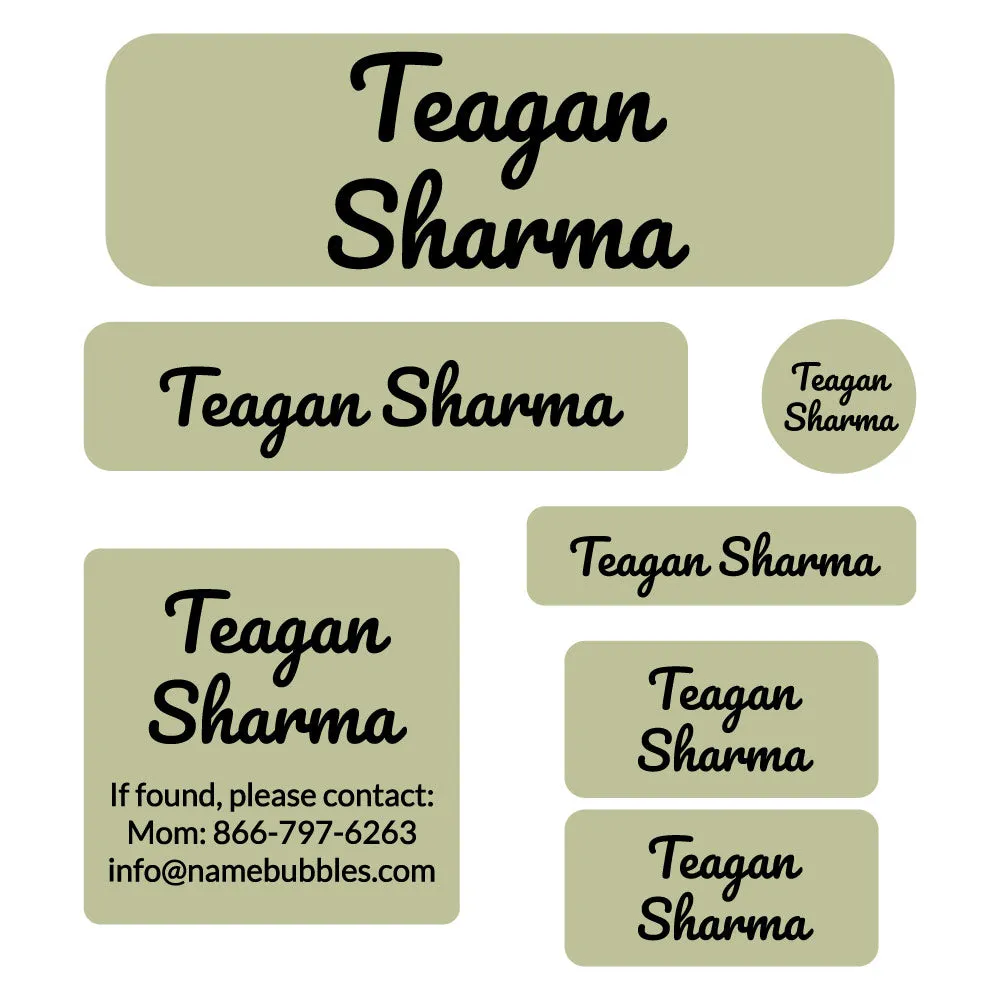 Neutral Color School Labels Pack
