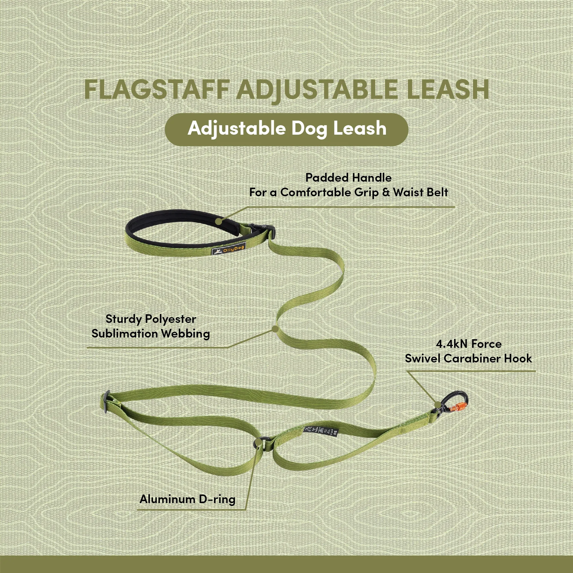 NEW Flagstaff Adjustable Leash | Adjustable Dog Leash