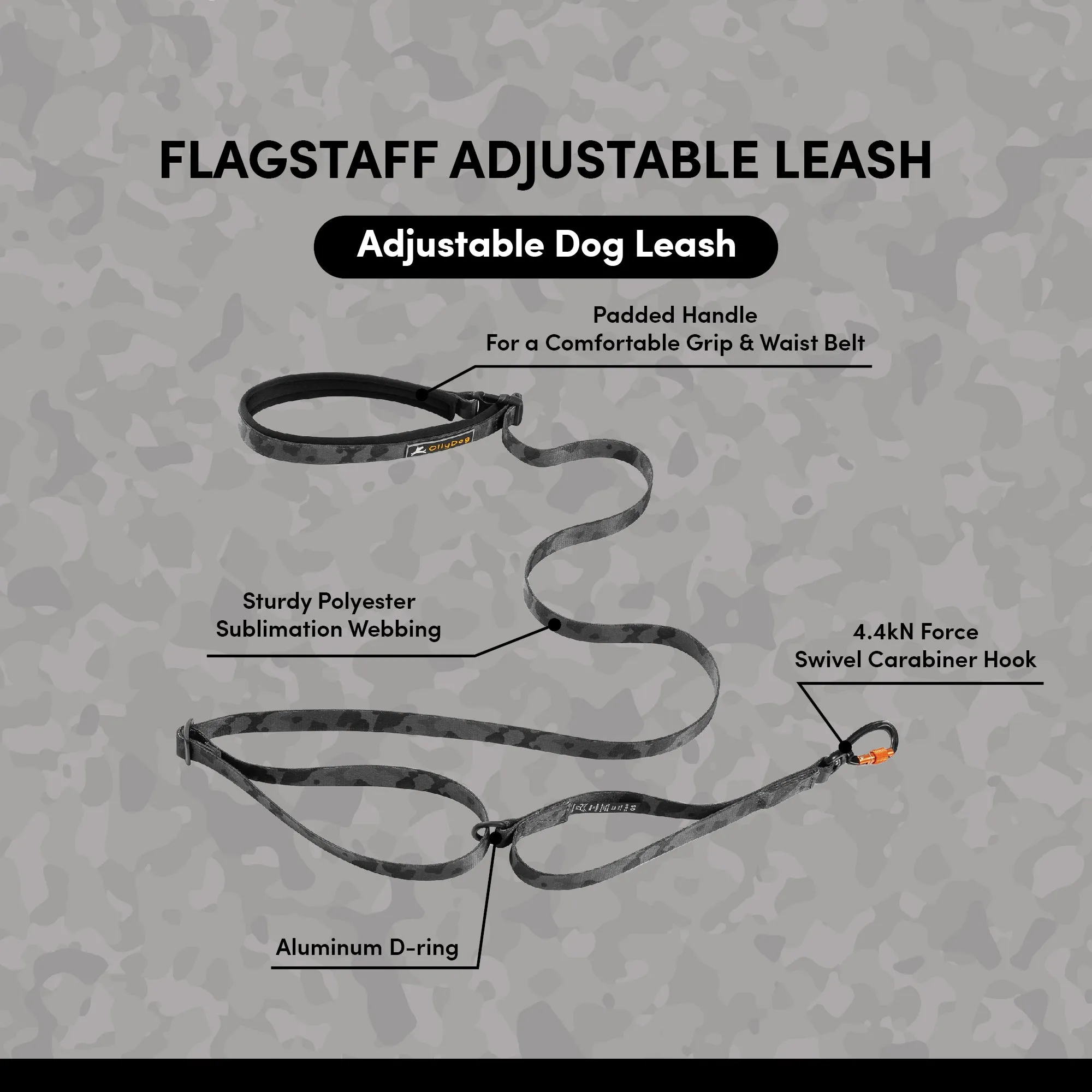 NEW Flagstaff Adjustable Leash | Adjustable Dog Leash