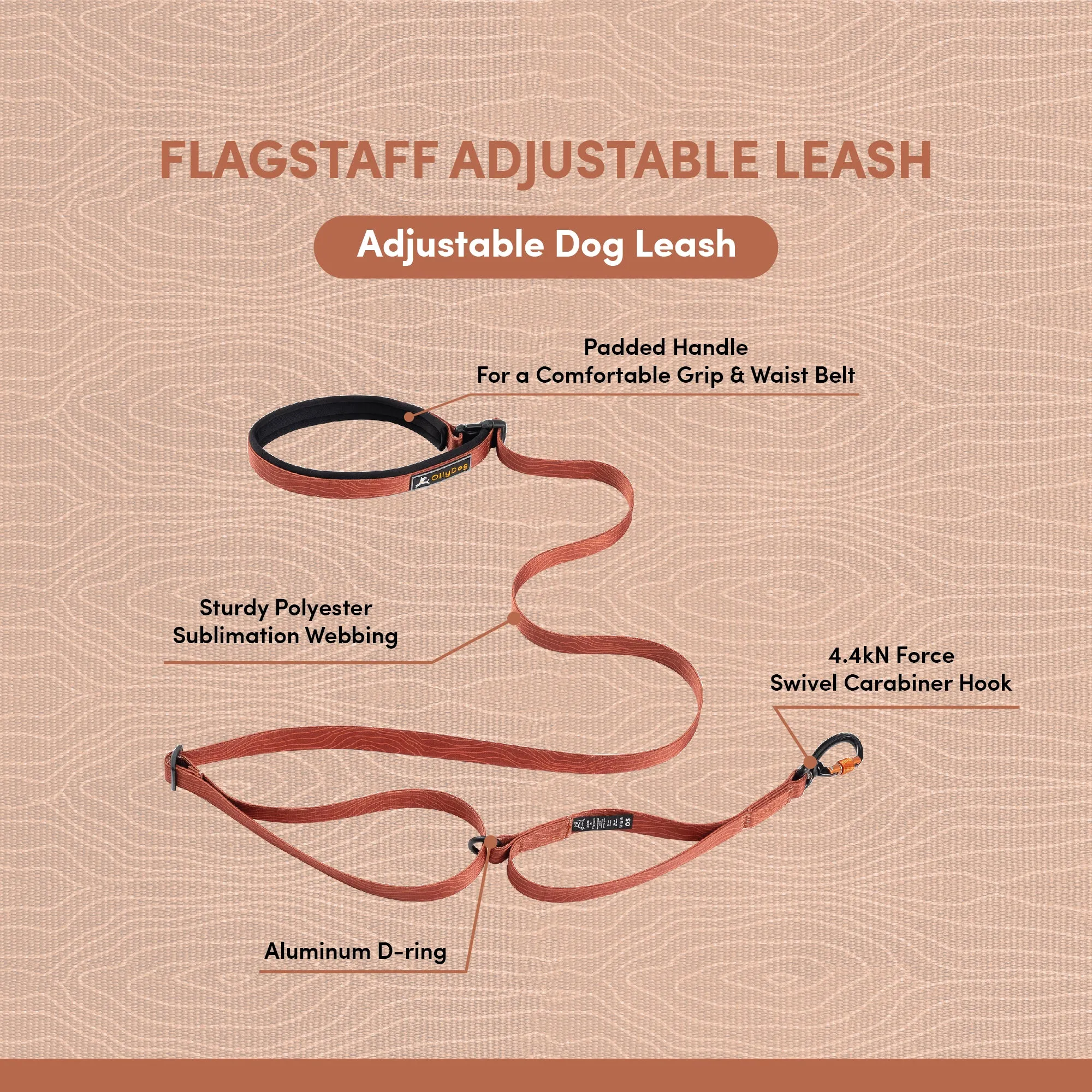 NEW Flagstaff Adjustable Leash | Adjustable Dog Leash