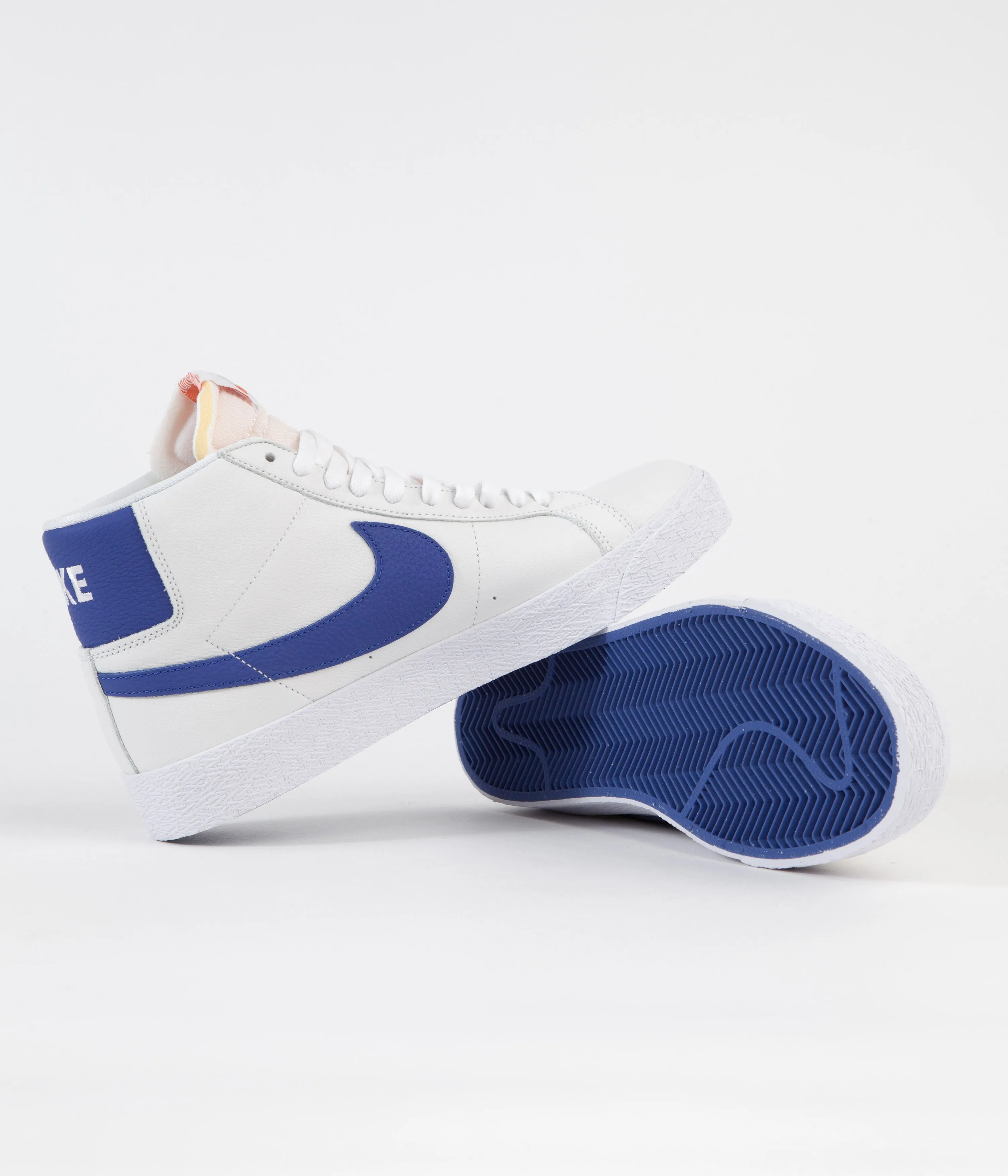 Nike SB Orange Label Blazer Mid Shoes - White / Varsity Royal - White - Varsity Royal