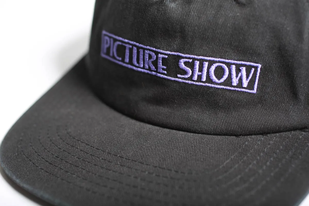 Picture Show Skateboards VHS Logo Hat Black Denim Kids Size
