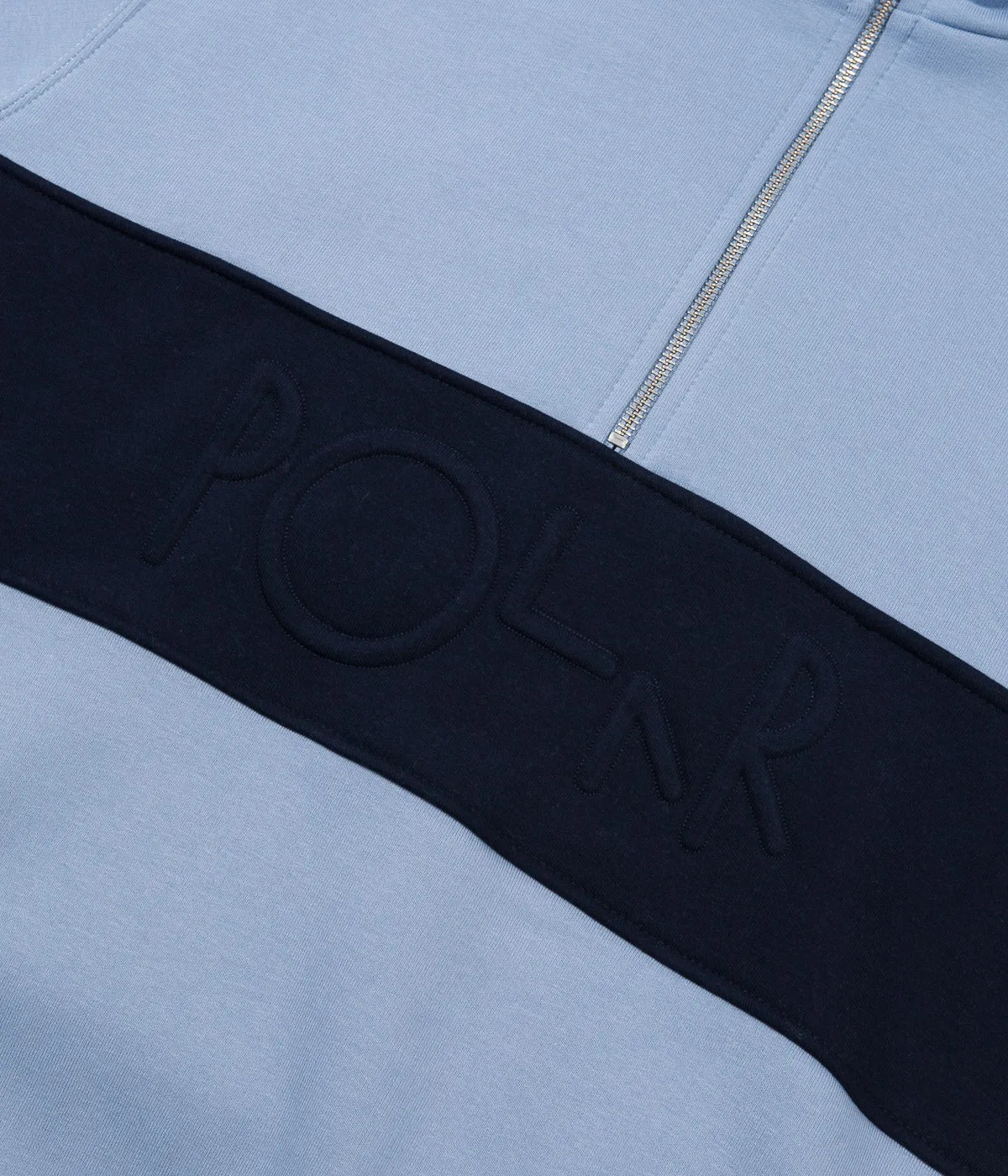 Polar Block Zip Sweatshirt - Dusty Blue / Navy